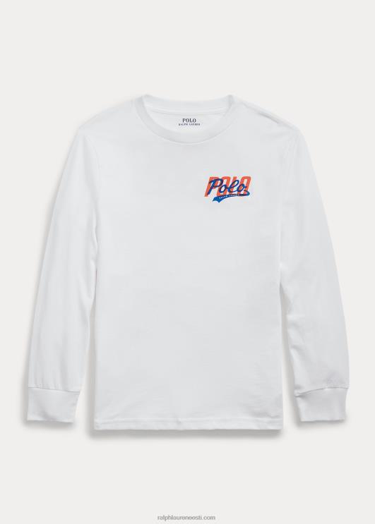 Ralph Lauren lapsed logoga trikoo pikkade varrukatega PR0V6668 valge