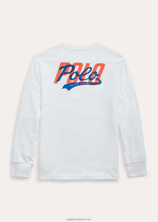 Ralph Lauren lapsed logoga trikoo pikkade varrukatega PR0V6668 valge