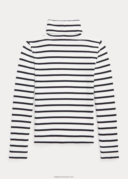 Ralph Lauren lapsed triibuline puuvillasegune kilpkaelus PR0V7587 tekipesu valge multi