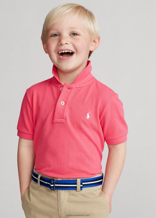 Ralph Lauren lapsed ikooniline võrgust polosärk PR0V5702 soe roosa