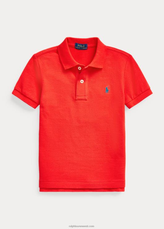 Ralph Lauren lapsed ikooniline võrgust polosärk PR0V5705 kroonleht roos