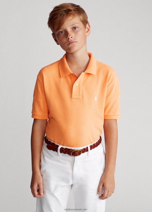 Ralph Lauren lapsed ikooniline võrgust polosärk PR0V6033 võtme lääneoranž