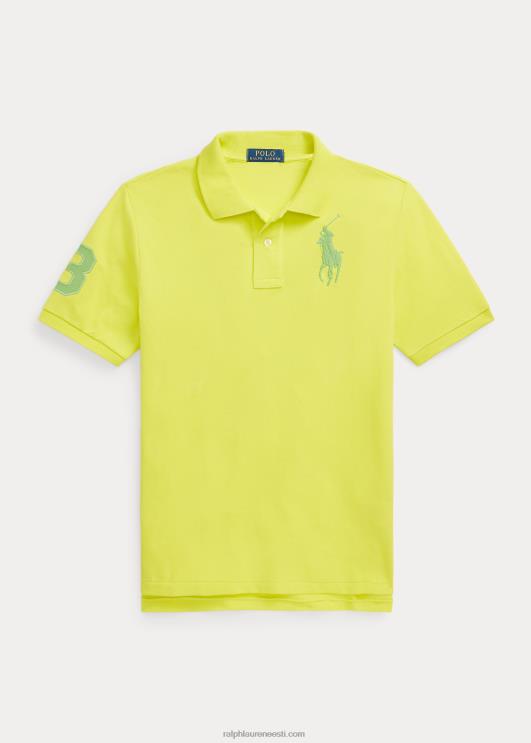 Ralph Lauren lapsed klassikaline istuv suure poni võrguga polosärk PR0V6628 laserkollane