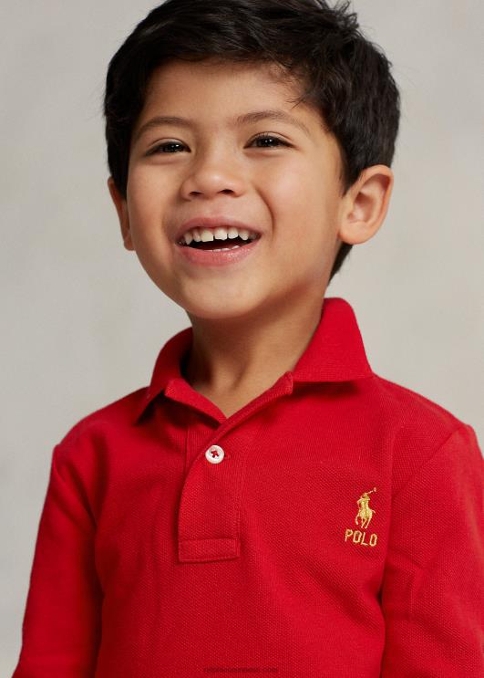 Ralph Lauren lapsed kuuuusaasta pikkade varrukatega polosärk PR0V6441 Rl 2000 punane