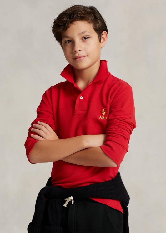 Ralph Lauren lapsed kuuuusaasta pikkade varrukatega polosärk PR0V6574 Rl 2000 punane