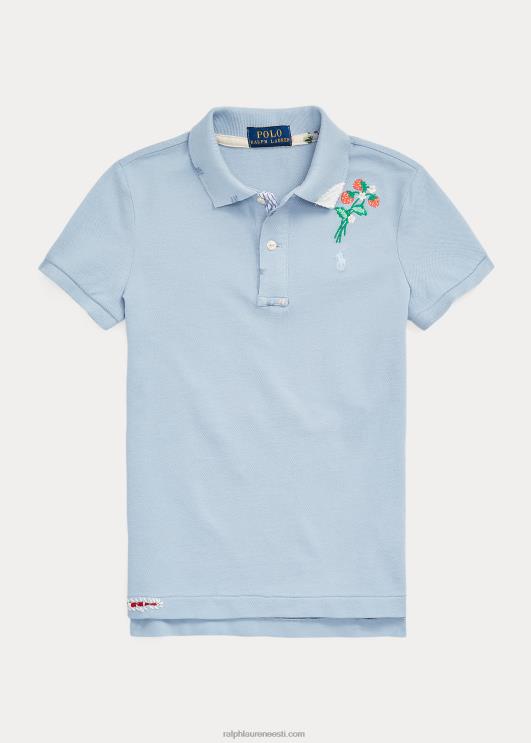 Ralph Lauren lapsed lilleline puuvillase võrguga polosärk PR0V7089 kinnisvara sinine