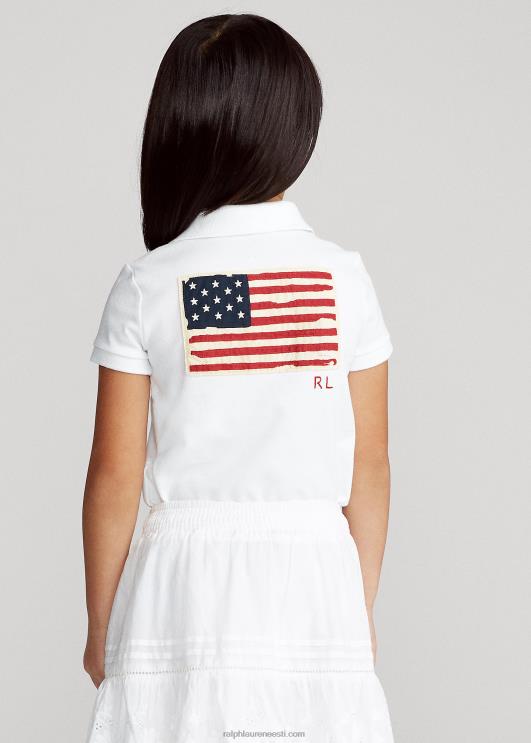 Ralph Lauren lapsed lipp puuvillasest võrgust polosärk PR0V6780 valge