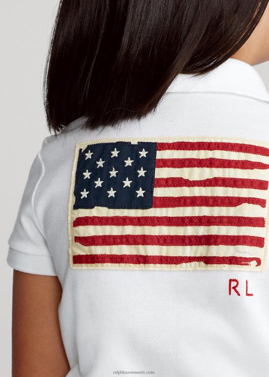 Ralph Lauren lapsed lipp puuvillasest võrgust polosärk PR0V6780 valge