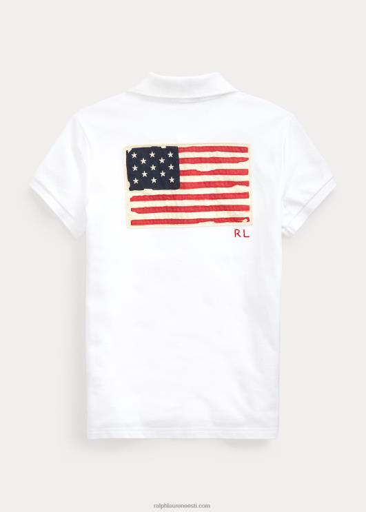 Ralph Lauren lapsed lipp puuvillasest võrgust polosärk PR0V7022 valge