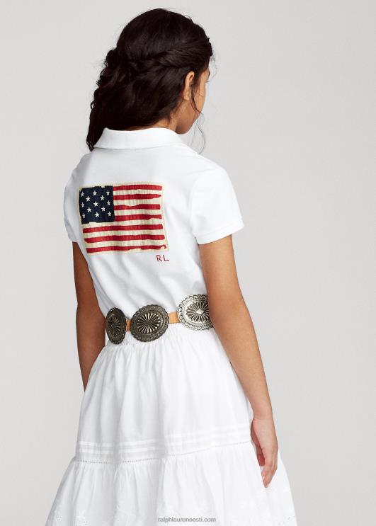 Ralph Lauren lapsed lipp puuvillasest võrgust polosärk PR0V7022 valge