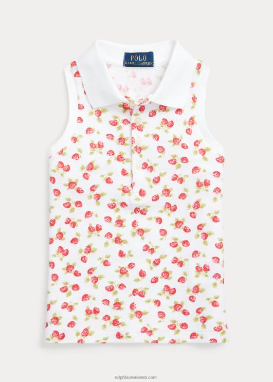 Ralph Lauren lapsed maasikavõrgust varrukateta polosärk PR0V6821 maasikatrükk