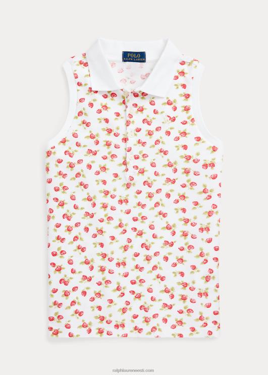 Ralph Lauren lapsed maasikavõrgust varrukateta polosärk PR0V7077 maasikatrükk