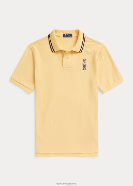Ralph Lauren lapsed polo karu puuvillase võrguga polosärk PR0V6604 maisi kollane
