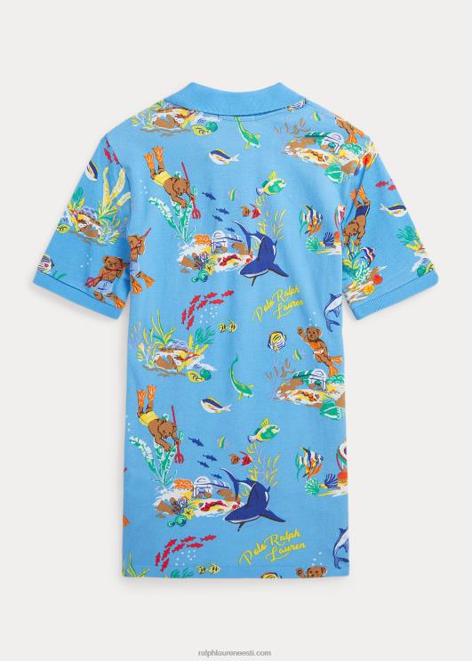 Ralph Lauren lapsed polo karu puuvillase võrguga polosärk PR0V9860 bearwaii sinine