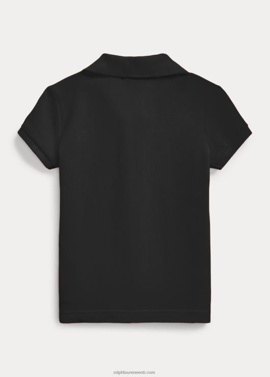 Ralph Lauren lapsed puuvillase võrguga polosärk PR0V6736 must