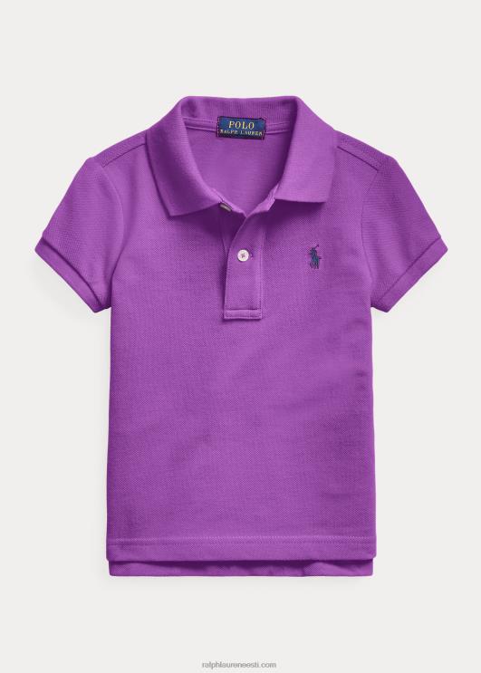 Ralph Lauren lapsed puuvillase võrguga polosärk PR0V6739 paloma lilla
