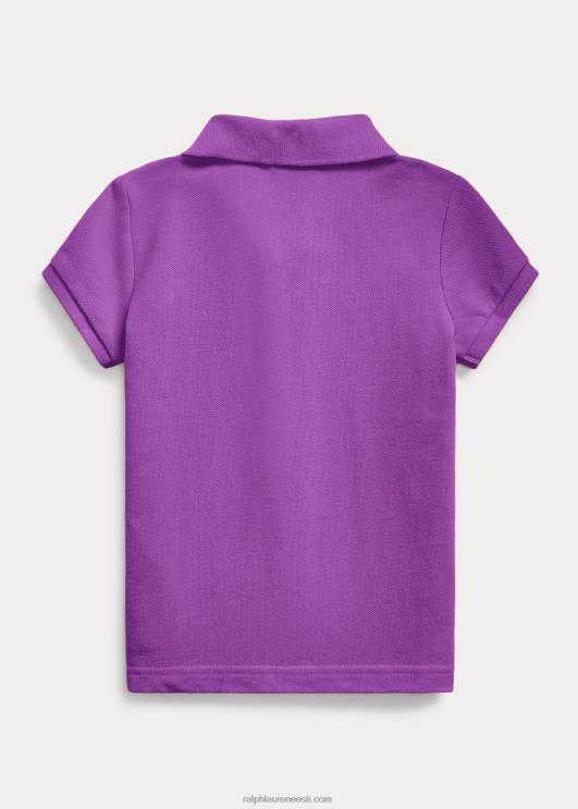 Ralph Lauren lapsed puuvillase võrguga polosärk PR0V6739 paloma lilla