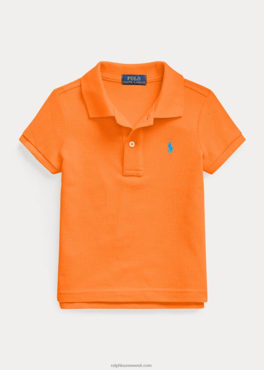 Ralph Lauren lapsed puuvillase võrguga polosärk PR0V6745 kuurordi oranž