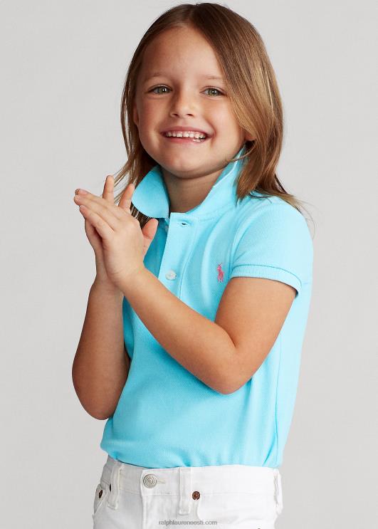 Ralph Lauren lapsed puuvillase võrguga polosärk PR0V6758 türkiissinine nova
