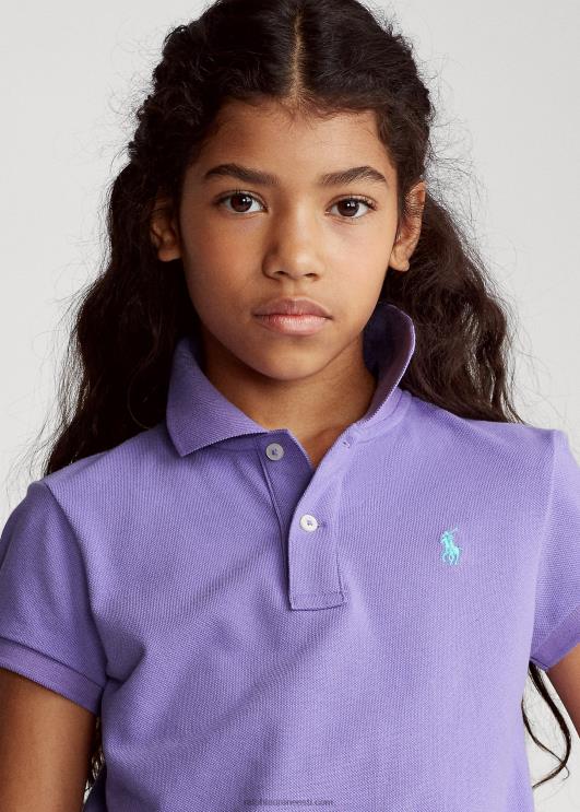 Ralph Lauren lapsed puuvillase võrguga polosärk PR0V6978 kaktuse lilla