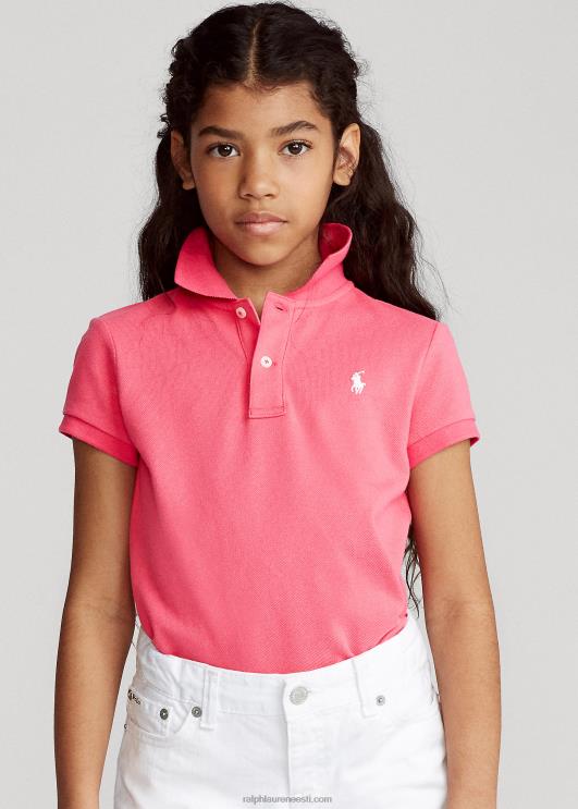 Ralph Lauren lapsed puuvillase võrguga polosärk PR0V6981 soe roosa