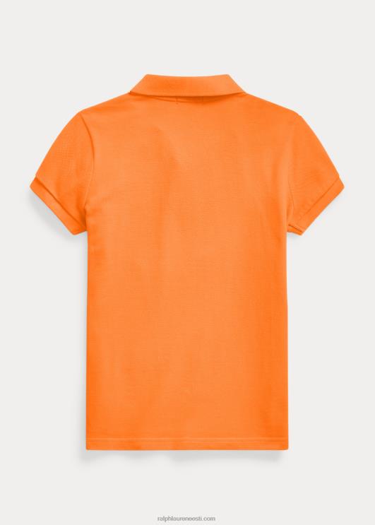 Ralph Lauren lapsed puuvillase võrguga polosärk PR0V6983 kuurordi oranž