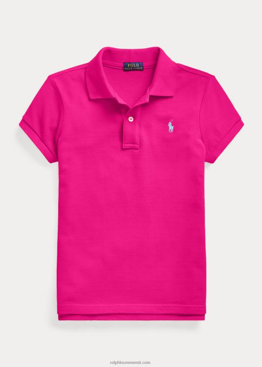 Ralph Lauren lapsed puuvillase võrguga polosärk PR0V6999 roosa taevas
