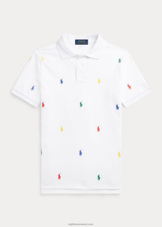 Ralph Lauren lapsed puuvillasest võrgust polo poni polosärk PR0V9838 valge