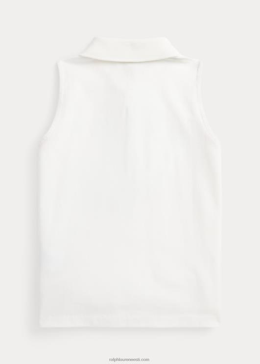 Ralph Lauren lapsed puuvillasest võrgust varrukateta polosärk PR0V7060 tekipesu valge