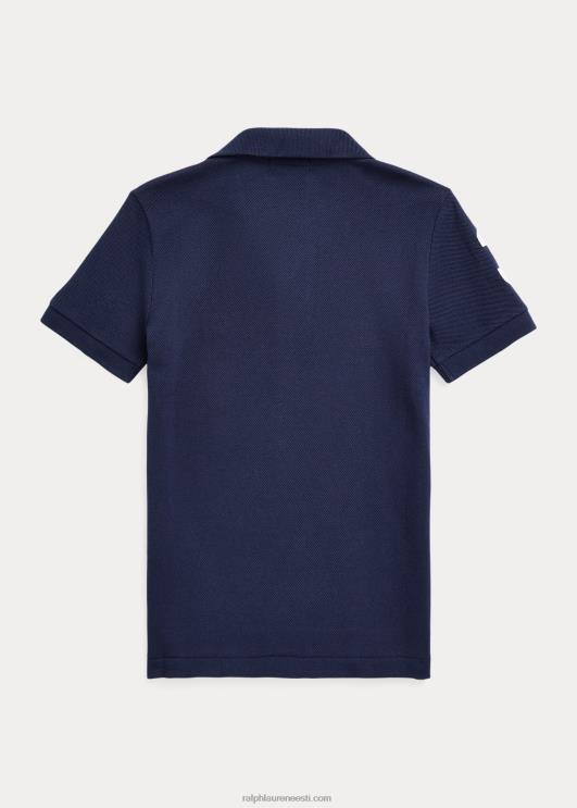 Ralph Lauren lapsed suur poni puuvillasest võrgust polosärk PR0V5715 rafineeritud merevägi