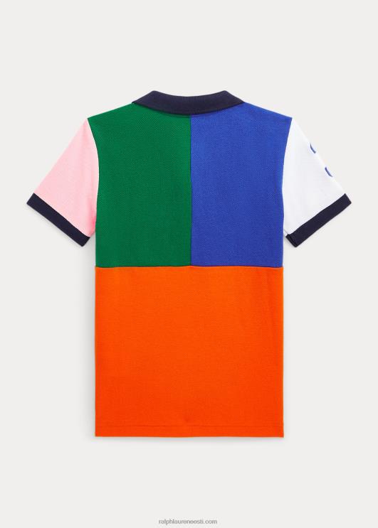 Ralph Lauren lapsed suur poni puuvillasest võrgust polosärk PR0V5791 purjetav oranž multi