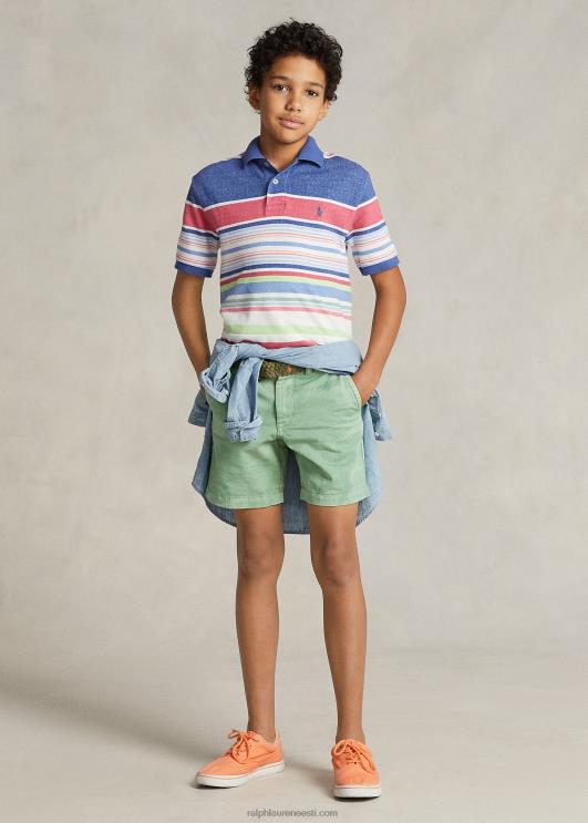 Ralph Lauren lapsed triibuline puuvillase võrguga polosärk PR0V5967 paradiisiriba