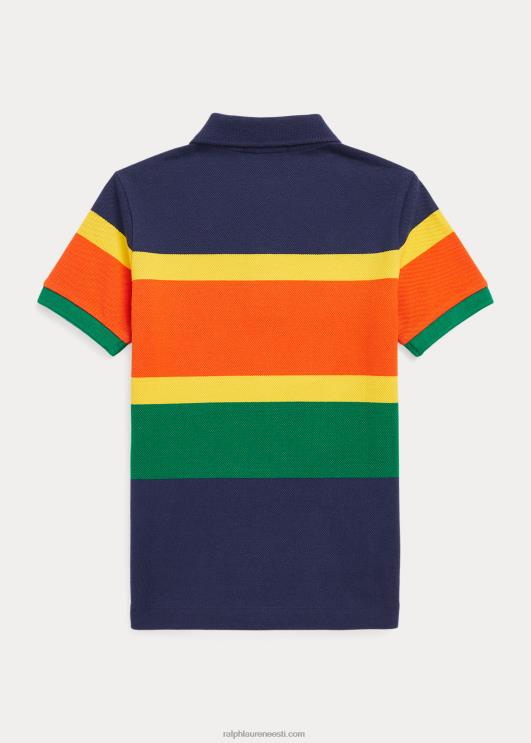 Ralph Lauren lapsed triibuline puuvillase võrguga polosärk PR0V6505 tume koobalt multi
