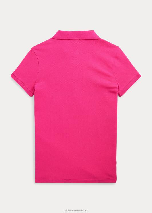 Ralph Lauren lapsed õues-patch stretch võrgust polosärk PR0V7106 aktsent roosa