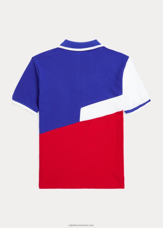 Ralph Lauren lapsed värviblokeeritud puuvillase võrguga polosärk PR0V9846 rl 2000 punane multi