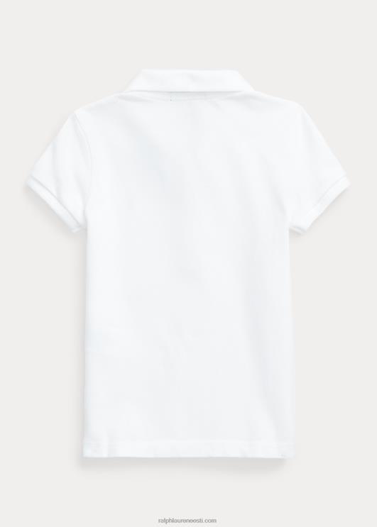 Ralph Lauren lapsed veniv puuvillase võrguga polosärk PR0V6786 valge