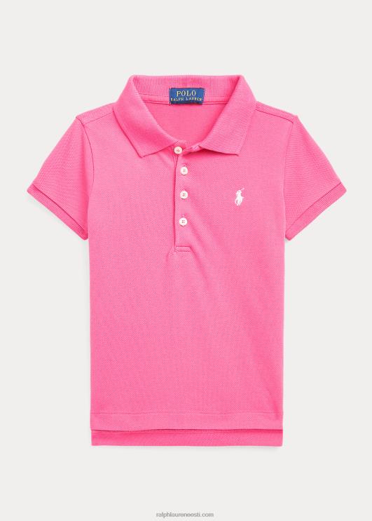 Ralph Lauren lapsed veniv puuvillase võrguga polosärk PR0V6790 kõrberoosa