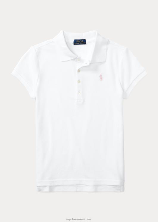 Ralph Lauren lapsed veniv puuvillase võrguga polosärk PR0V7039 valge