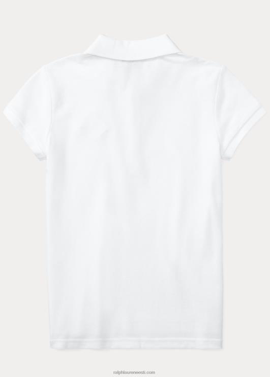 Ralph Lauren lapsed veniv puuvillase võrguga polosärk PR0V7039 valge