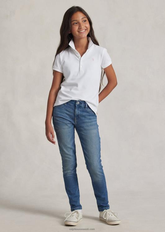 Ralph Lauren lapsed veniv puuvillase võrguga polosärk PR0V7039 valge