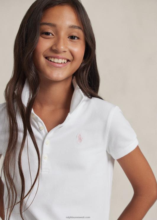 Ralph Lauren lapsed veniv puuvillase võrguga polosärk PR0V7039 valge