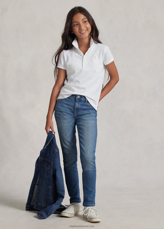 Ralph Lauren lapsed veniv puuvillase võrguga polosärk PR0V7039 valge