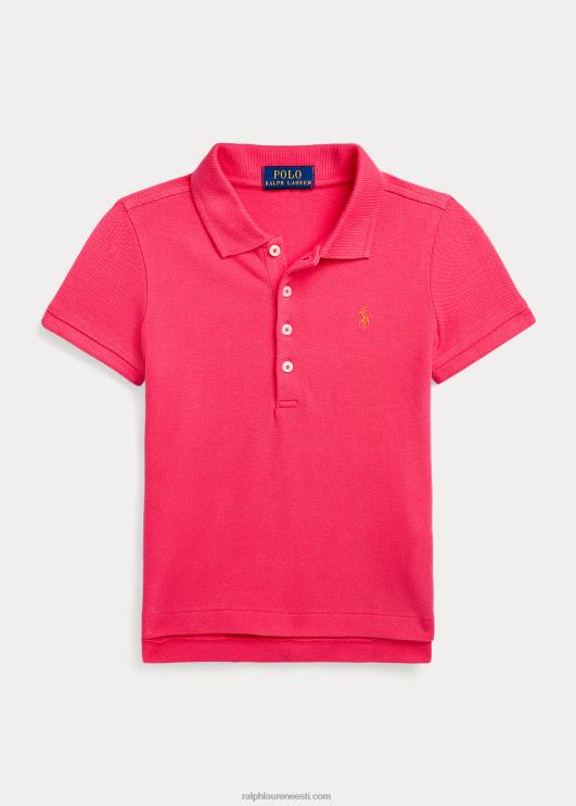 Ralph Lauren lapsed veniv puuvillase võrguga polosärk PR0V9937 särtsakas roosa