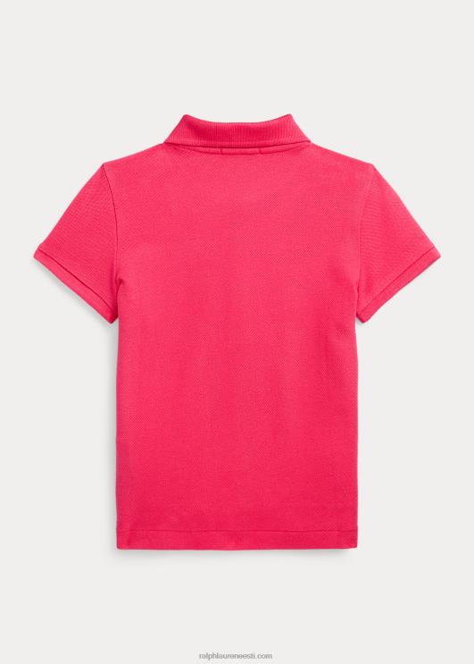 Ralph Lauren lapsed veniv puuvillase võrguga polosärk PR0V9937 särtsakas roosa