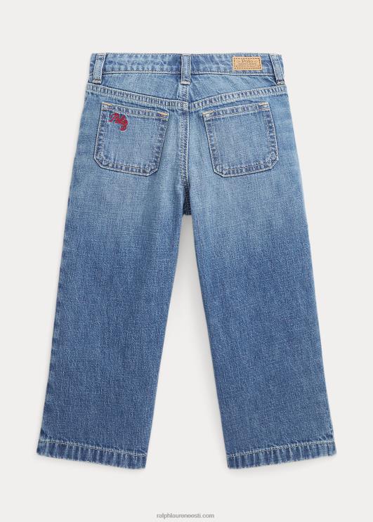 Ralph Lauren lapsed kärbitud laia säärega teksad PR0V7437 kraz pesu