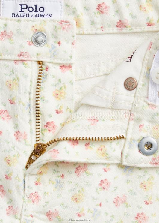 Ralph Lauren lapsed lilleline kärbitud laia säärega teksa PR0V6838 nahid lilleline