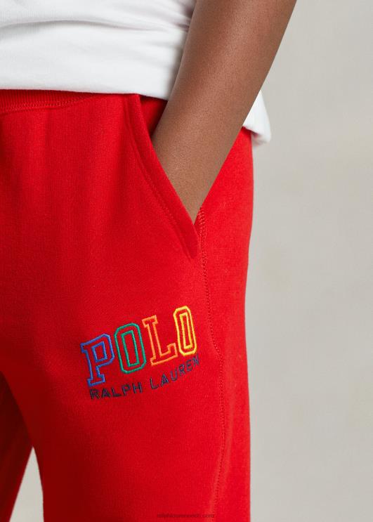 Ralph Lauren lapsed logoga fliisist jooksupüksid PR0V6564 Rl 200 punane
