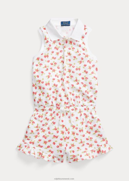 Ralph Lauren lapsed maasikast venivast võrgust poloromper PR0V6807 väike maasikatrükk