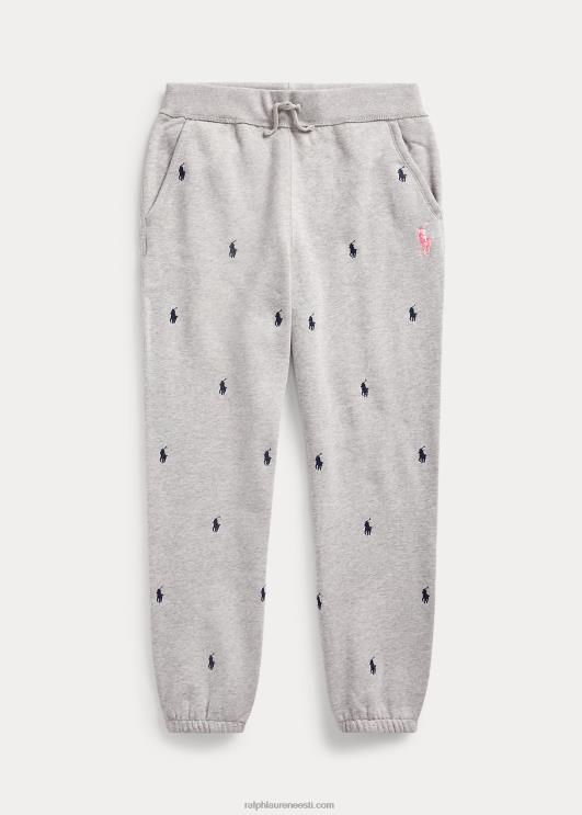 Ralph Lauren lapsed poni fliisist jooksupüksid PR0V6299 ja üle kanarbiku/roosa