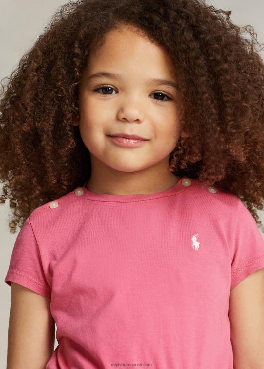 Ralph Lauren lapsed puuvillast trikoosärk PR0V7357 kõrberoosa